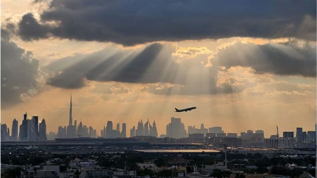 Dubai sky with clouds