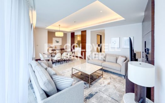 Full Burj Khalifa View | Huge Balcony | High Floor