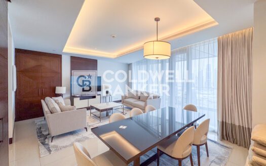 Full Burj Khalifa View | Huge Balcony | High Floor